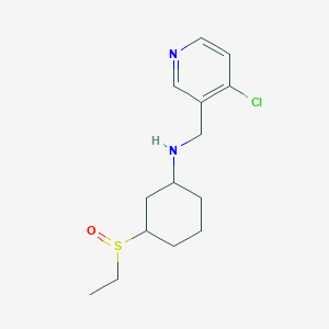 molecular formula C14H21ClN2OS B7306707 N-[(4-chloropyridin-3-yl)methyl]-3-ethylsulfinylcyclohexan-1-amine 