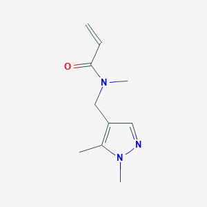 molecular formula C10H15N3O B7307726 n-[(1,5-Dimethyl-1h-pyrazol-4-yl)methyl]-n-methylprop-2-enamide 