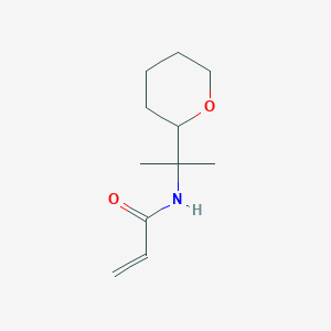 molecular formula C11H19NO2 B7307741 N-[2-(oxan-2-yl)propan-2-yl]prop-2-enamide 