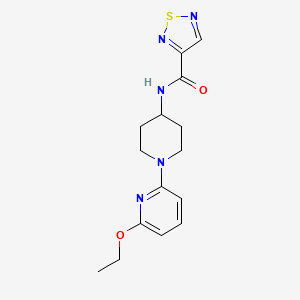 molecular formula C15H19N5O2S B7307957 N-[1-(6-ethoxypyridin-2-yl)piperidin-4-yl]-1,2,5-thiadiazole-3-carboxamide 