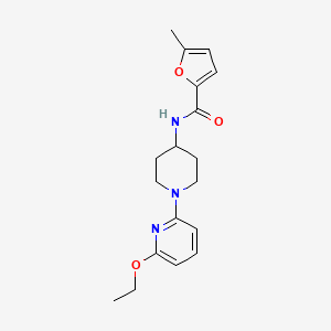 molecular formula C18H23N3O3 B7307986 N-[1-(6-ethoxypyridin-2-yl)piperidin-4-yl]-5-methylfuran-2-carboxamide 
