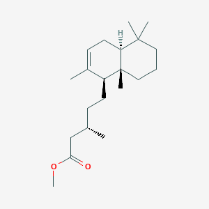 molecular formula C21H36O2 B073081 methyl (3S)-5-[(1S,4aS,8aS)-2,5,5,8a-tetramethyl-1,4,4a,6,7,8-hexahydronaphthalen-1-yl]-3-methylpentanoate CAS No. 1438-55-7