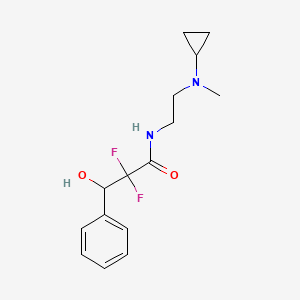 molecular formula C15H20F2N2O2 B7308135 N-[2-[cyclopropyl(methyl)amino]ethyl]-2,2-difluoro-3-hydroxy-3-phenylpropanamide 