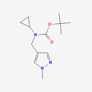 molecular formula C13H21N3O2 B7308250 tert-butyl N-cyclopropyl-N-[(1-methylpyrazol-4-yl)methyl]carbamate 