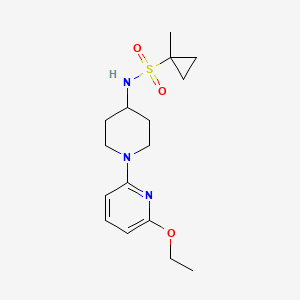molecular formula C16H25N3O3S B7308251 N-[1-(6-ethoxypyridin-2-yl)piperidin-4-yl]-1-methylcyclopropane-1-sulfonamide 