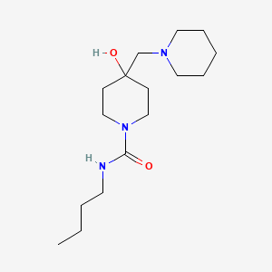 molecular formula C16H31N3O2 B7308312 N-butyl-4-hydroxy-4-(piperidin-1-ylmethyl)piperidine-1-carboxamide 
