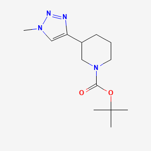 molecular formula C13H22N4O2 B7308338 Tert-butyl 3-(1-methyltriazol-4-yl)piperidine-1-carboxylate 