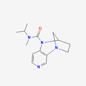 molecular formula C14H20N4O B7308406 N-methyl-N-propan-2-yl-1,4,8-triazatricyclo[7.2.1.02,7]dodeca-2(7),3,5-triene-8-carboxamide 