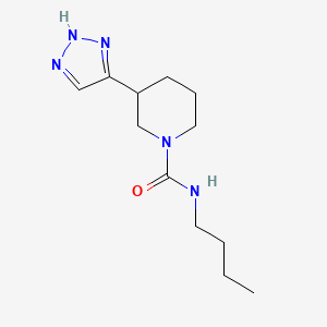 molecular formula C12H21N5O B7308435 N-butyl-3-(2H-triazol-4-yl)piperidine-1-carboxamide 