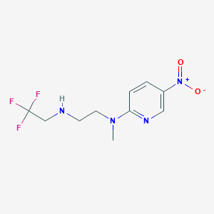 molecular formula C10H13F3N4O2 B7308648 N'-methyl-N'-(5-nitropyridin-2-yl)-N-(2,2,2-trifluoroethyl)ethane-1,2-diamine 