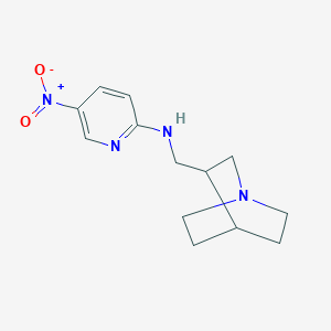 molecular formula C13H18N4O2 B7308749 N-(1-azabicyclo[2.2.2]octan-3-ylmethyl)-5-nitropyridin-2-amine 