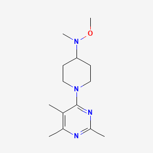 molecular formula C14H24N4O B7308818 N-methoxy-N-methyl-1-(2,5,6-trimethylpyrimidin-4-yl)piperidin-4-amine 