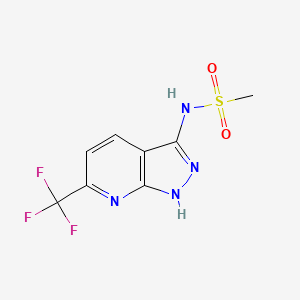 molecular formula C8H7F3N4O2S B7308918 N-[6-(trifluoromethyl)-1H-pyrazolo[3,4-b]pyridin-3-yl]methanesulfonamide 