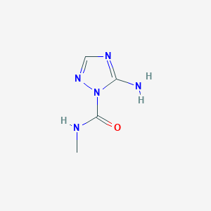 molecular formula C4H7N5O B073090 5-amino-N-methyl-1,2,4-triazole-1-carboxamide CAS No. 1488-96-6