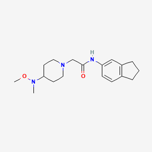 molecular formula C18H27N3O2 B7309206 N-(2,3-dihydro-1H-inden-5-yl)-2-[4-[methoxy(methyl)amino]piperidin-1-yl]acetamide 