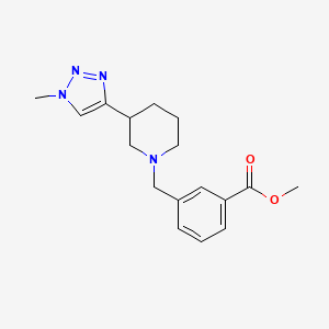 molecular formula C17H22N4O2 B7309322 Methyl 3-[[3-(1-methyltriazol-4-yl)piperidin-1-yl]methyl]benzoate 