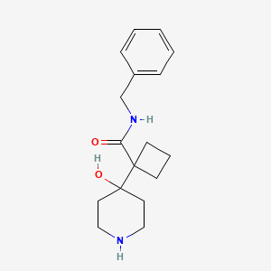 molecular formula C17H24N2O2 B7309384 N-benzyl-1-(4-hydroxypiperidin-4-yl)cyclobutane-1-carboxamide 