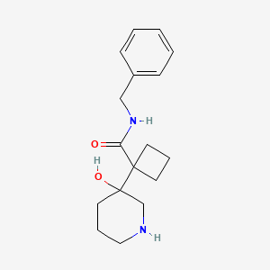 molecular formula C17H24N2O2 B7309388 N-benzyl-1-(3-hydroxypiperidin-3-yl)cyclobutane-1-carboxamide 