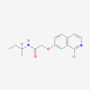 molecular formula C15H17ClN2O2 B7309438 N-butan-2-yl-2-(1-chloroisoquinolin-7-yl)oxyacetamide 