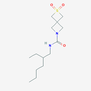 molecular formula C14H26N2O3S B7309565 N-(2-ethylhexyl)-2,2-dioxo-2lambda6-thia-6-azaspiro[3.3]heptane-6-carboxamide 