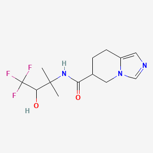 molecular formula C13H18F3N3O2 B7309662 N-(4,4,4-trifluoro-3-hydroxy-2-methylbutan-2-yl)-5,6,7,8-tetrahydroimidazo[1,5-a]pyridine-6-carboxamide 