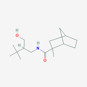 molecular formula C16H29NO2 B7309716 N-[2-(hydroxymethyl)-3,3-dimethylbutyl]-2-methylbicyclo[2.2.1]heptane-2-carboxamide 
