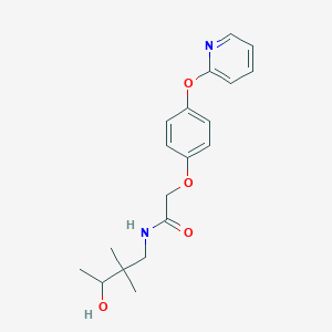 molecular formula C19H24N2O4 B7309717 N-(3-hydroxy-2,2-dimethylbutyl)-2-(4-pyridin-2-yloxyphenoxy)acetamide 