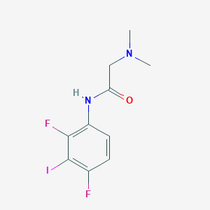 molecular formula C10H11F2IN2O B7309753 N-(2,4-difluoro-3-iodophenyl)-2-(dimethylamino)acetamide 