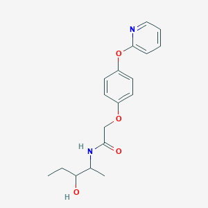 molecular formula C18H22N2O4 B7309755 N-(3-hydroxypentan-2-yl)-2-(4-pyridin-2-yloxyphenoxy)acetamide 