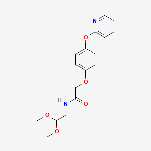 molecular formula C17H20N2O5 B7310170 N-(2,2-dimethoxyethyl)-2-(4-pyridin-2-yloxyphenoxy)acetamide 