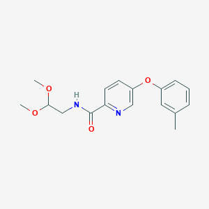 molecular formula C17H20N2O4 B7310176 N-(2,2-dimethoxyethyl)-5-(3-methylphenoxy)pyridine-2-carboxamide 