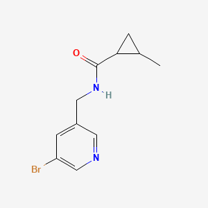molecular formula C11H13BrN2O B7310191 N-[(5-bromopyridin-3-yl)methyl]-2-methylcyclopropane-1-carboxamide 