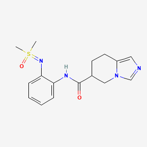 molecular formula C16H20N4O2S B7310257 N-[2-[[dimethyl(oxo)-lambda6-sulfanylidene]amino]phenyl]-5,6,7,8-tetrahydroimidazo[1,5-a]pyridine-6-carboxamide 