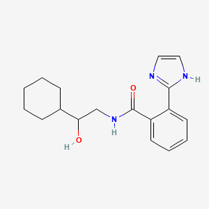 molecular formula C18H23N3O2 B7310354 N-(2-cyclohexyl-2-hydroxyethyl)-2-(1H-imidazol-2-yl)benzamide 