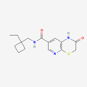 molecular formula C15H19N3O2S B7310418 N-[(1-ethylcyclobutyl)methyl]-2-oxo-1H-pyrido[2,3-b][1,4]thiazine-7-carboxamide 