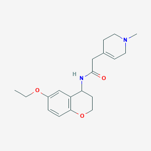 molecular formula C19H26N2O3 B7310424 N-(6-ethoxy-3,4-dihydro-2H-chromen-4-yl)-2-(1-methyl-3,6-dihydro-2H-pyridin-4-yl)acetamide 