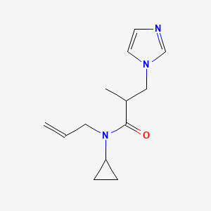 molecular formula C13H19N3O B7310459 N-cyclopropyl-3-imidazol-1-yl-2-methyl-N-prop-2-enylpropanamide 