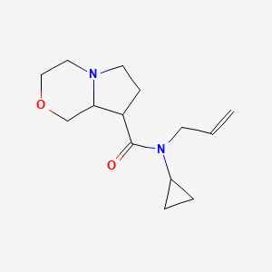 molecular formula C14H22N2O2 B7310597 N-cyclopropyl-N-prop-2-enyl-3,4,6,7,8,8a-hexahydro-1H-pyrrolo[2,1-c][1,4]oxazine-8-carboxamide 