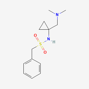 molecular formula C13H20N2O2S B7310721 N-[1-[(dimethylamino)methyl]cyclopropyl]-1-phenylmethanesulfonamide 