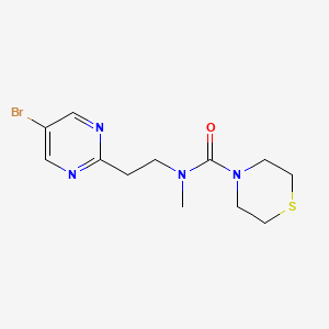molecular formula C12H17BrN4OS B7310820 N-[2-(5-bromopyrimidin-2-yl)ethyl]-N-methylthiomorpholine-4-carboxamide 