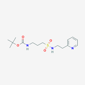molecular formula C15H25N3O4S B7310914 tert-butyl N-[3-(2-pyridin-2-ylethylsulfamoyl)propyl]carbamate 