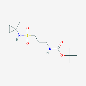 molecular formula C12H24N2O4S B7310921 tert-butyl N-[3-[(1-methylcyclopropyl)sulfamoyl]propyl]carbamate 