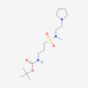 molecular formula C15H31N3O4S B7310929 tert-butyl N-[3-[methyl(2-pyrrolidin-1-ylethyl)sulfamoyl]propyl]carbamate 