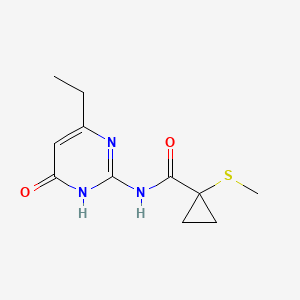 molecular formula C11H15N3O2S B7311480 N-(4-ethyl-6-oxo-1H-pyrimidin-2-yl)-1-methylsulfanylcyclopropane-1-carboxamide 