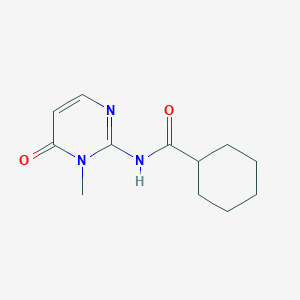 molecular formula C12H17N3O2 B7311487 N-(1-methyl-6-oxopyrimidin-2-yl)cyclohexanecarboxamide 