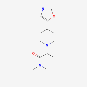 molecular formula C15H25N3O2 B7311654 N,N-diethyl-2-[4-(1,3-oxazol-5-yl)piperidin-1-yl]propanamide 