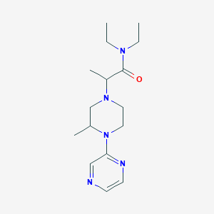 molecular formula C16H27N5O B7311666 N,N-diethyl-2-(3-methyl-4-pyrazin-2-ylpiperazin-1-yl)propanamide 