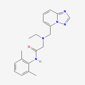 molecular formula C19H23N5O B7311709 N-(2,6-dimethylphenyl)-2-[ethyl([1,2,4]triazolo[1,5-a]pyridin-5-ylmethyl)amino]acetamide 