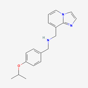 molecular formula C18H21N3O B7311871 N-(imidazo[1,2-a]pyridin-8-ylmethyl)-1-(4-propan-2-yloxyphenyl)methanamine 