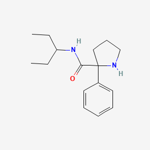 molecular formula C16H24N2O B7311890 N-pentan-3-yl-2-phenylpyrrolidine-2-carboxamide 